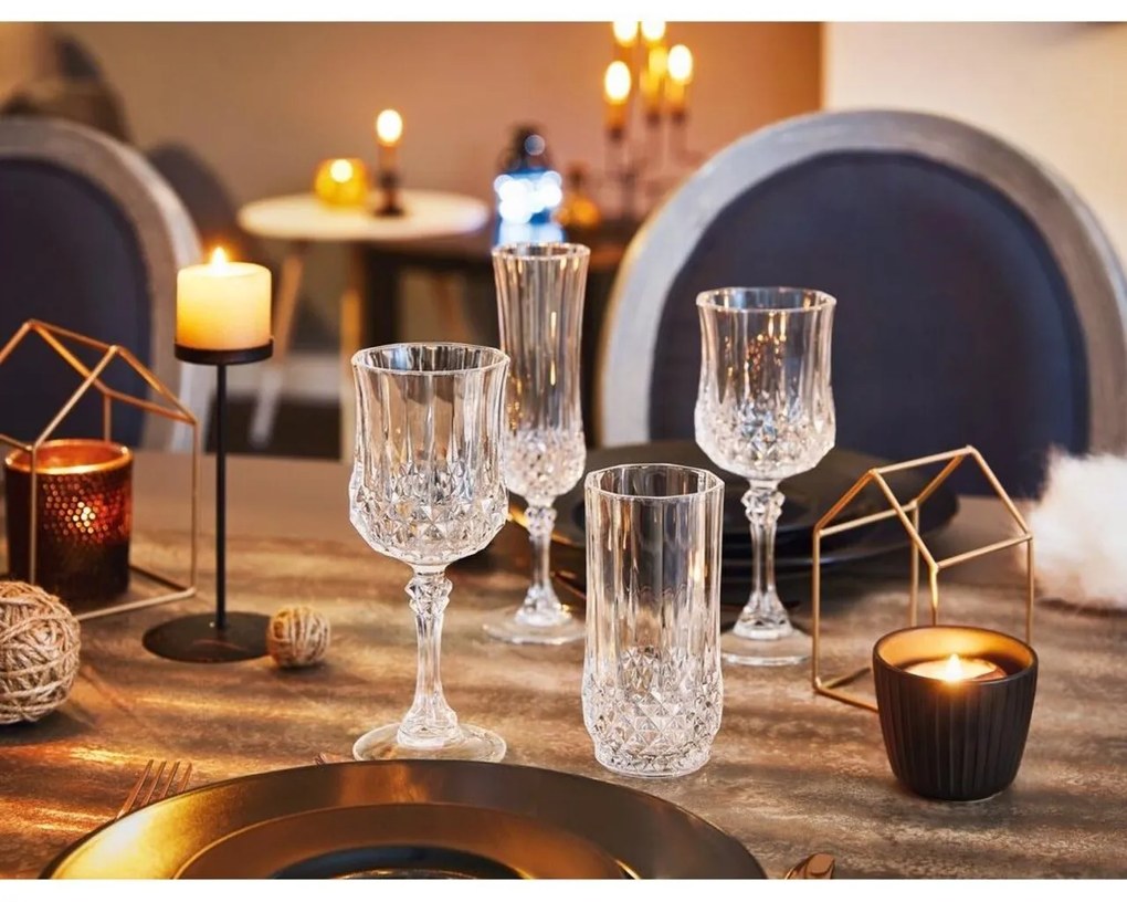 Set 6 pahare, Eclat Cristal D'Arques, Longchamp, 320 ml, sticla cristal