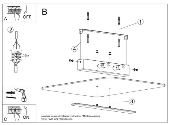 Aplică AZALIA 2xG9/40W/230V Sollux SL.1007