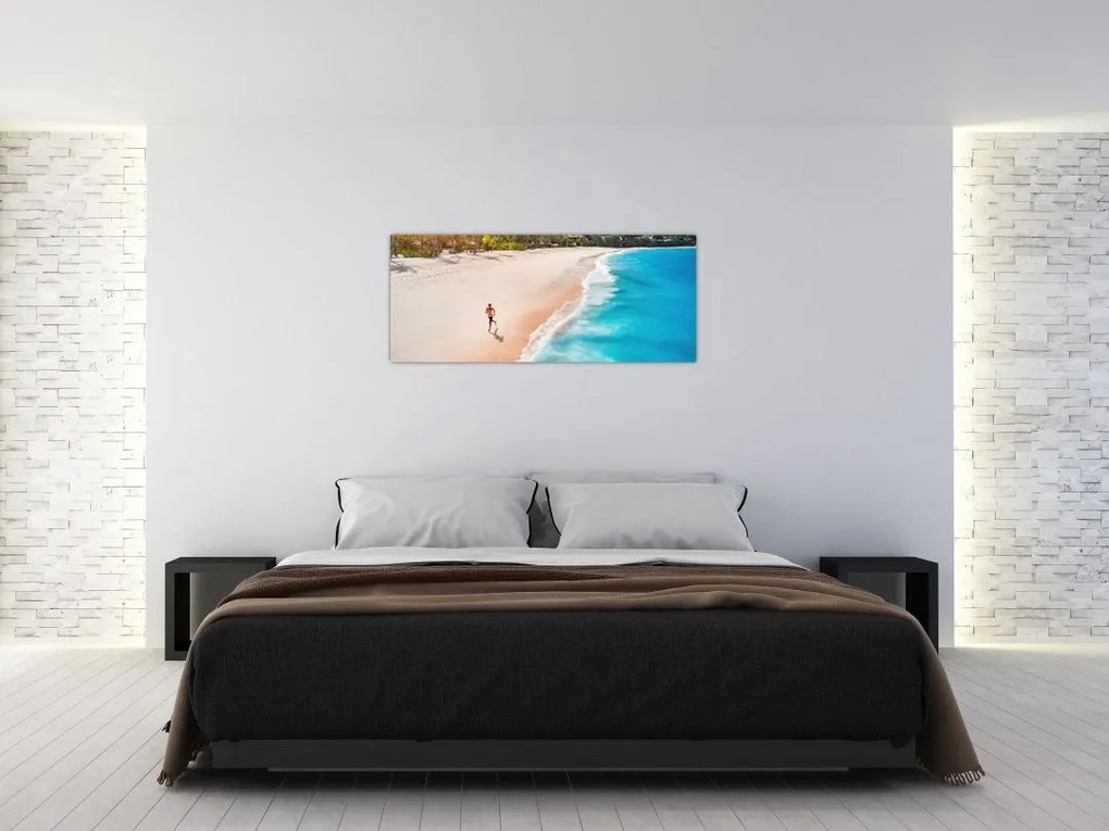 Tablou - Fuga pe plajă (120x50 cm)