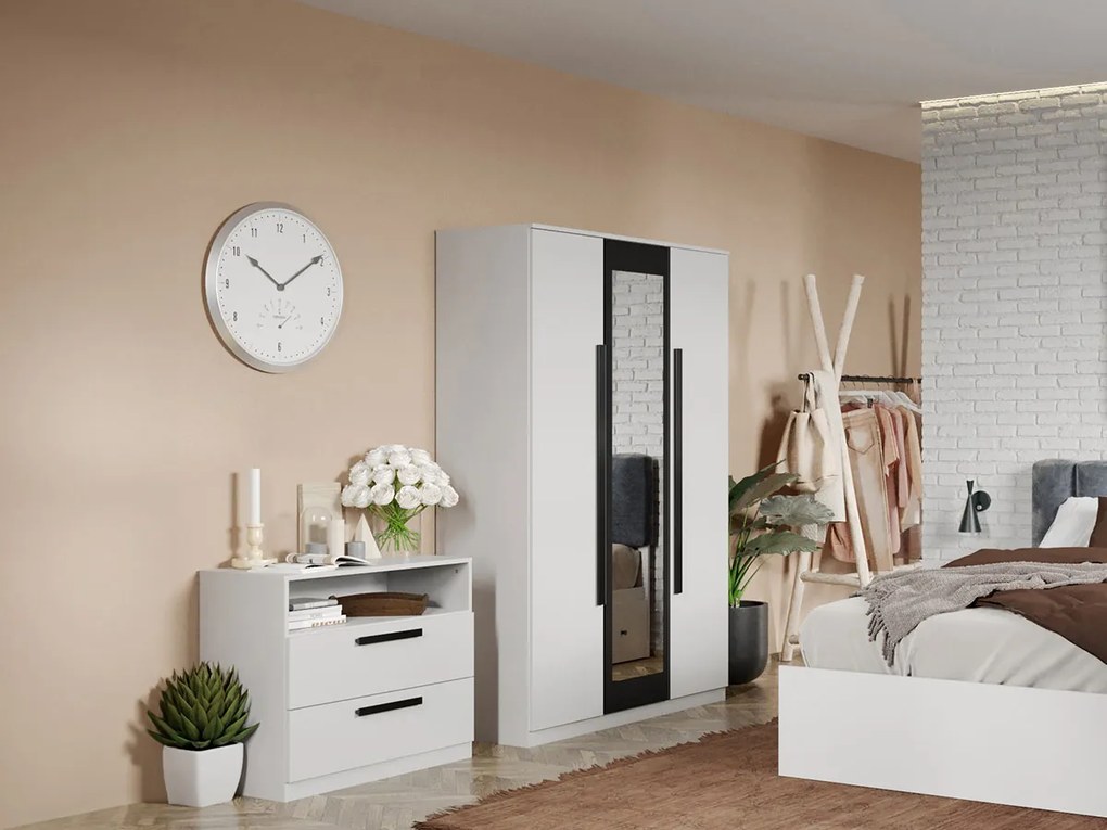 Set mobila dormitor complet Alb Nude C06