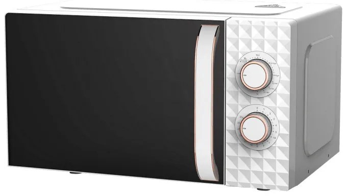 Cuptor cu microunde Finlux FMO-2051 Romb, 700 W, 20 litri, 5 trepte, Timer, Dezghetare, Alb