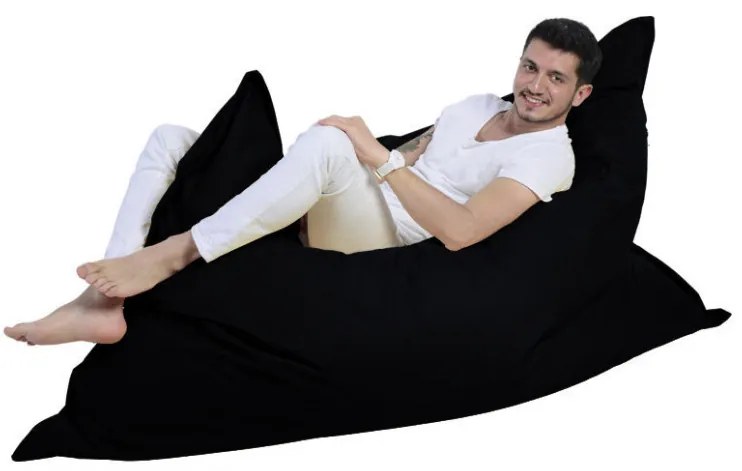 Fotoliu Puf Bean Bag Giant Cushion, 140x180 cm, Negru