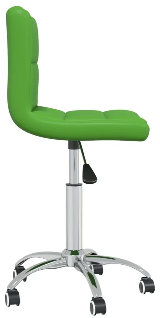 3087570 vidaXL Scaun de bucătărie pivotant, verde, piele ecologică