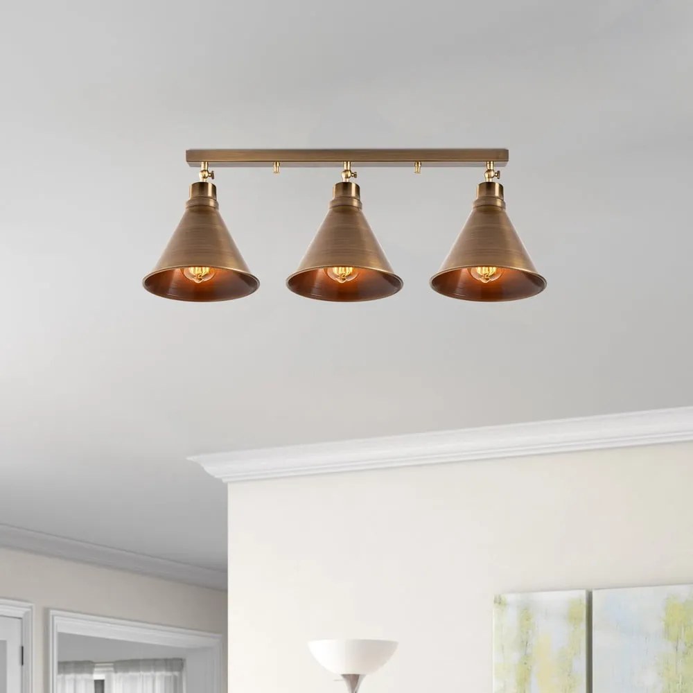 Plafonieră bronz cu abajur din metal ø 20 cm Tramino – Opviq lights