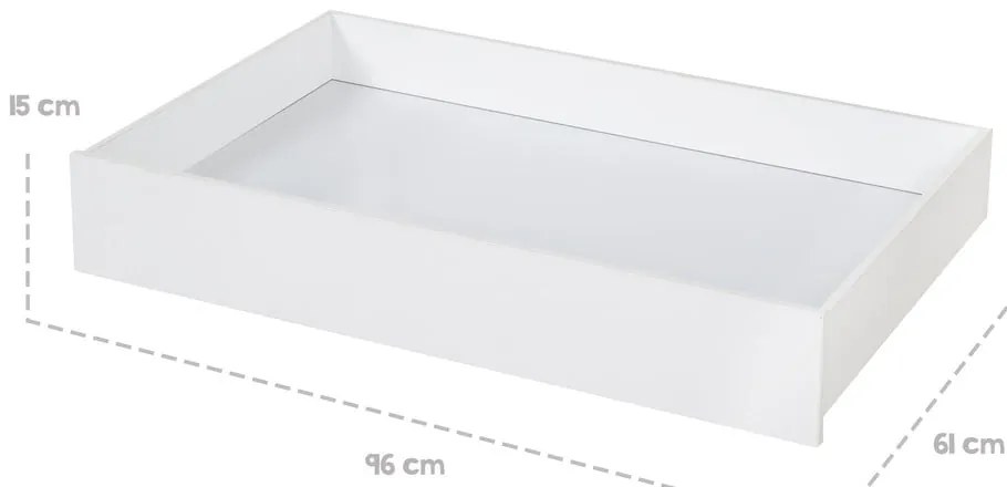 Sertare pentru sub pat de copii albe 2 buc. – Roba