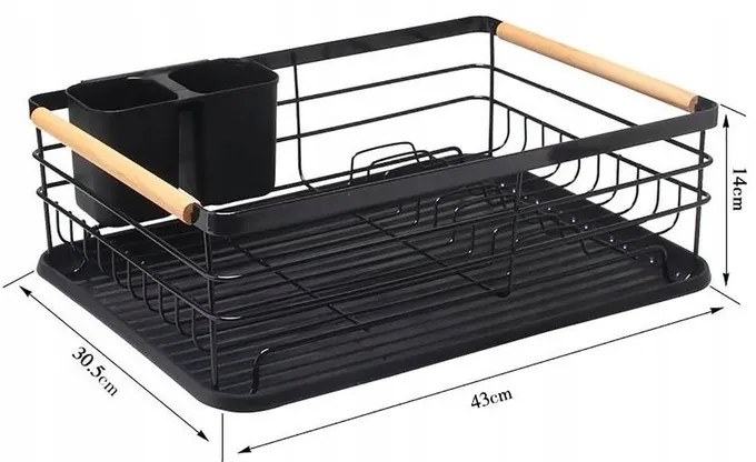 Scurgator metalic pentru vase AVERO negru