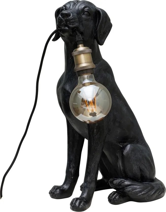 Lampa de masa, din rasina, forma de caine, Good Dog