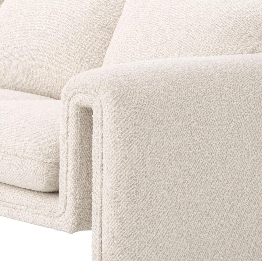 Canapea fixa design LUX stil contemporan Tondo Bouclé cream