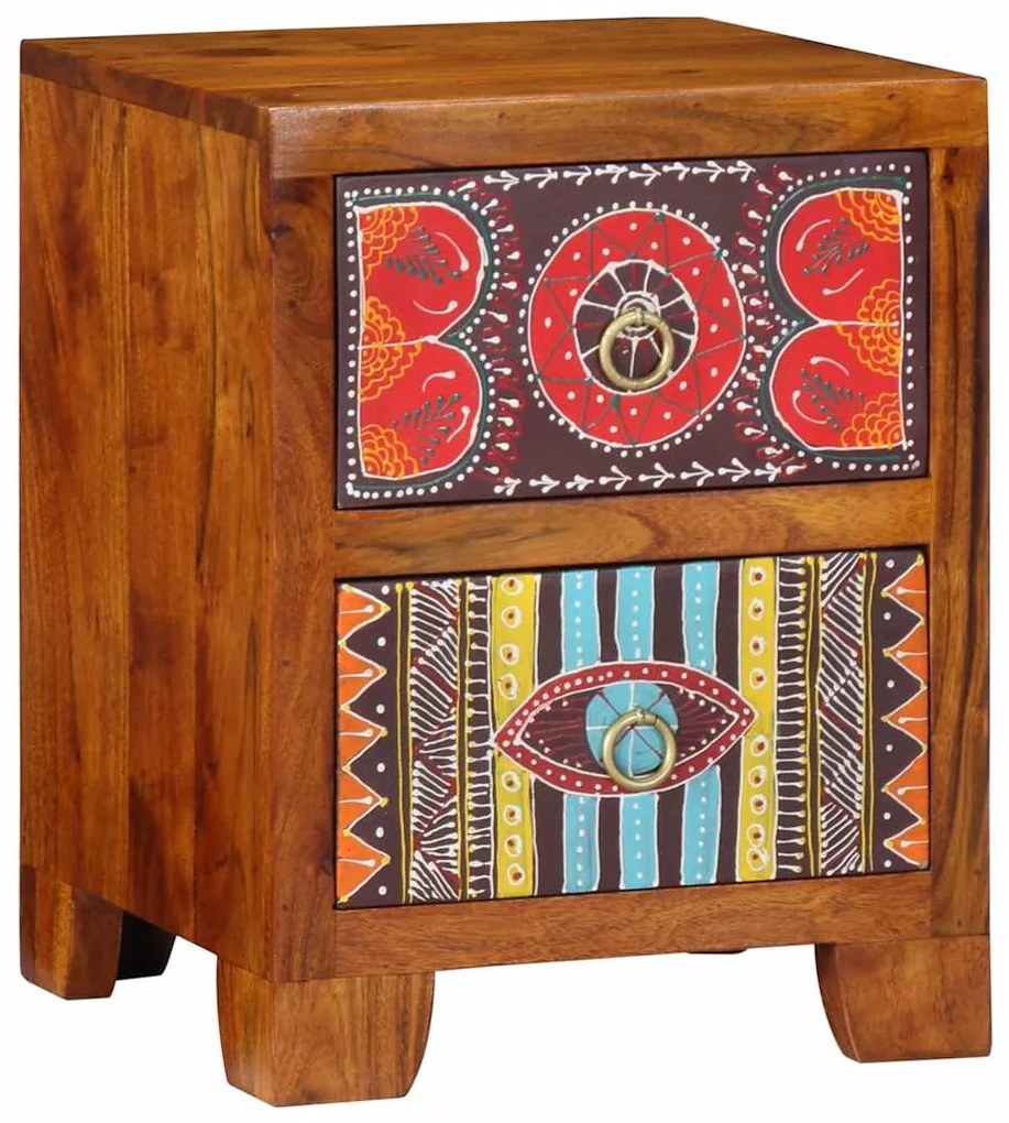 vidaXL Noptiera 35x35x45 cm din lemn masiv de salcam