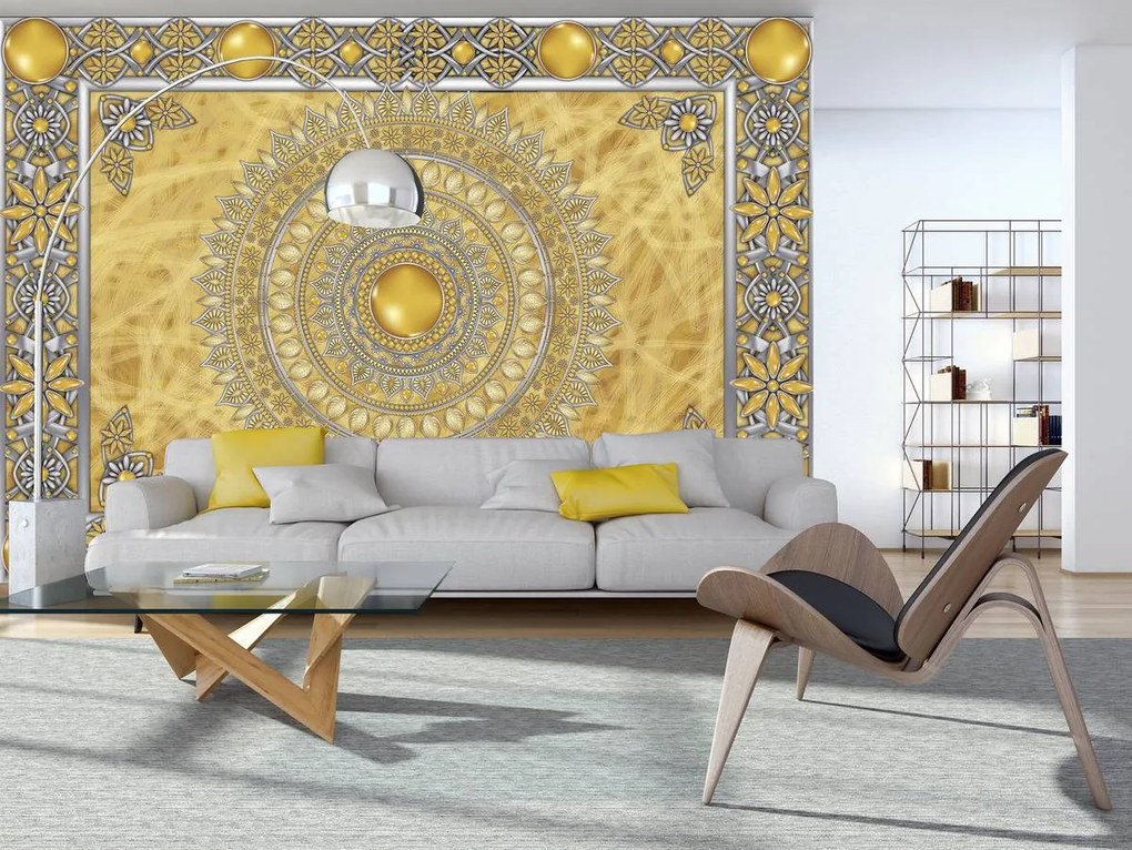 Fototapet - Mandala aurie (152,5x104 cm)