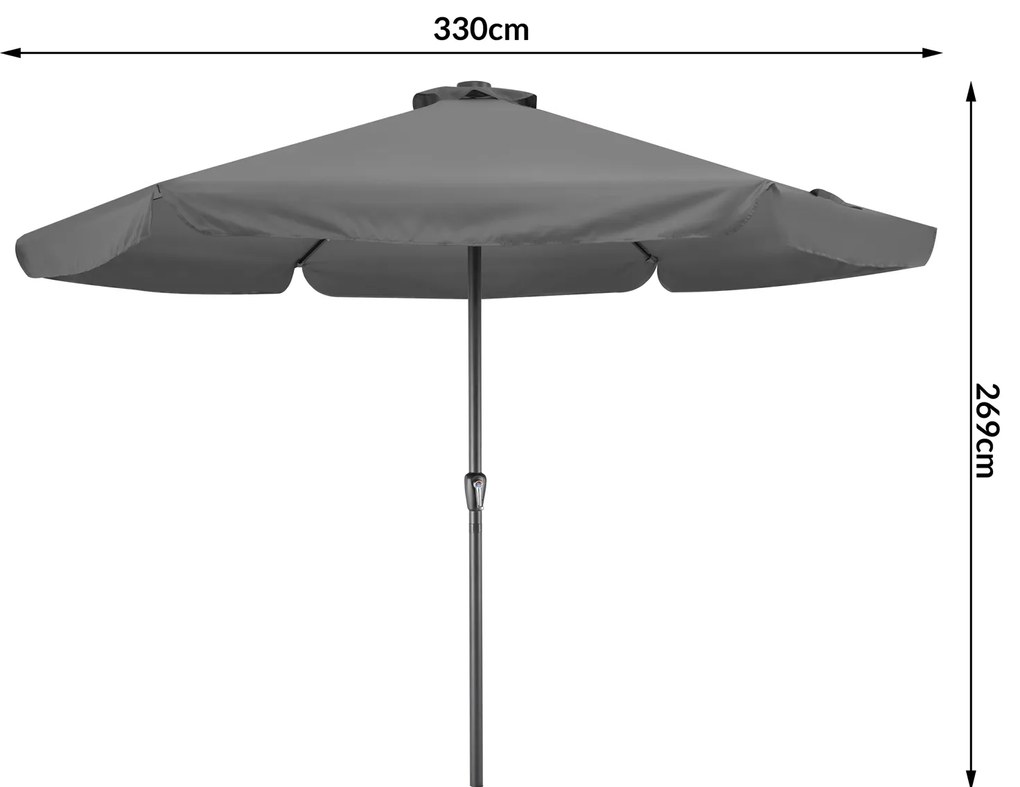 Deuba Umbrela de soare LED Atena Ø330cm - antracit