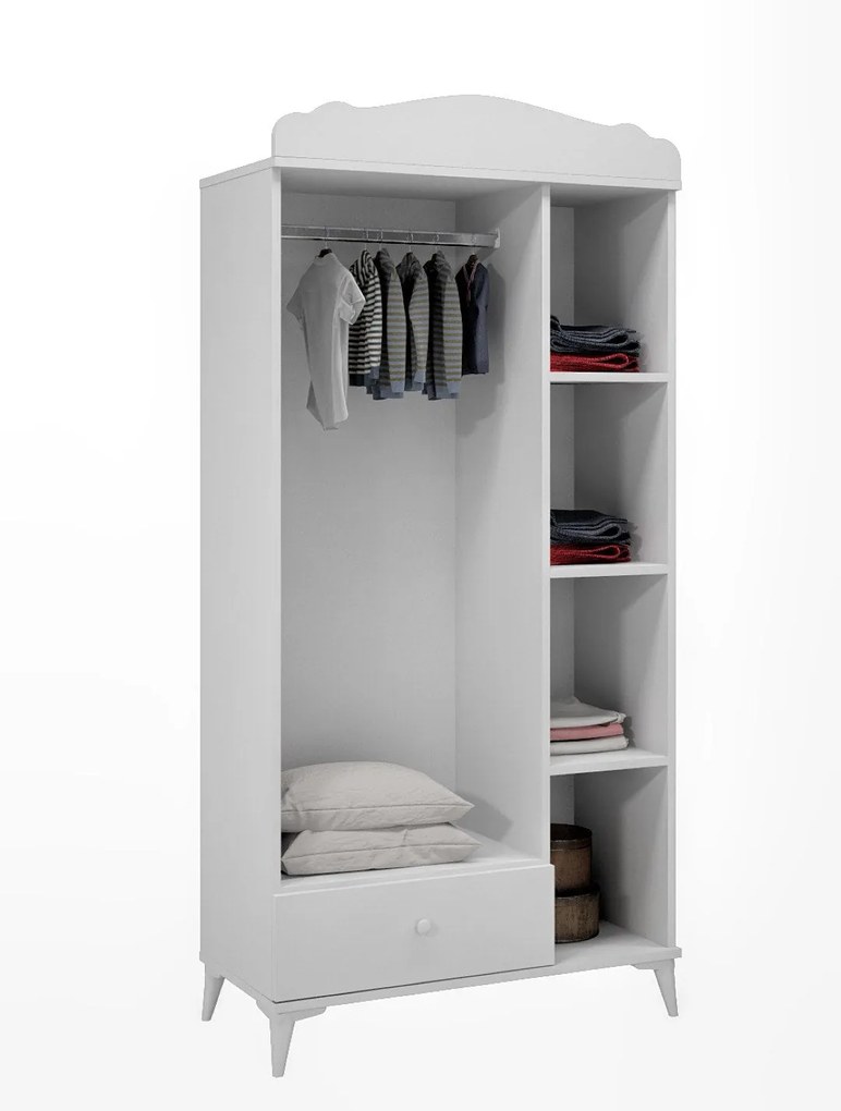 Set de mobilier pentru camera bebelusului Sansa Buyuyen - White, Alb, 95x67x175 cm