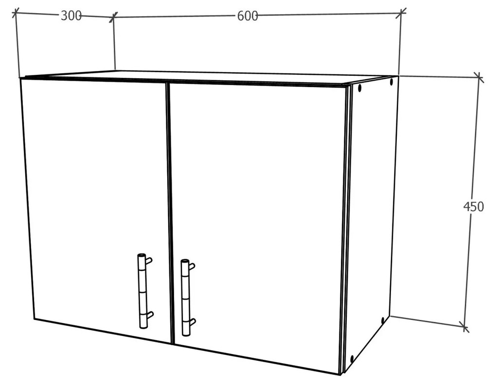 Corp haaus Karo, Antracit/Alb, 60 x 30 x 45 cm