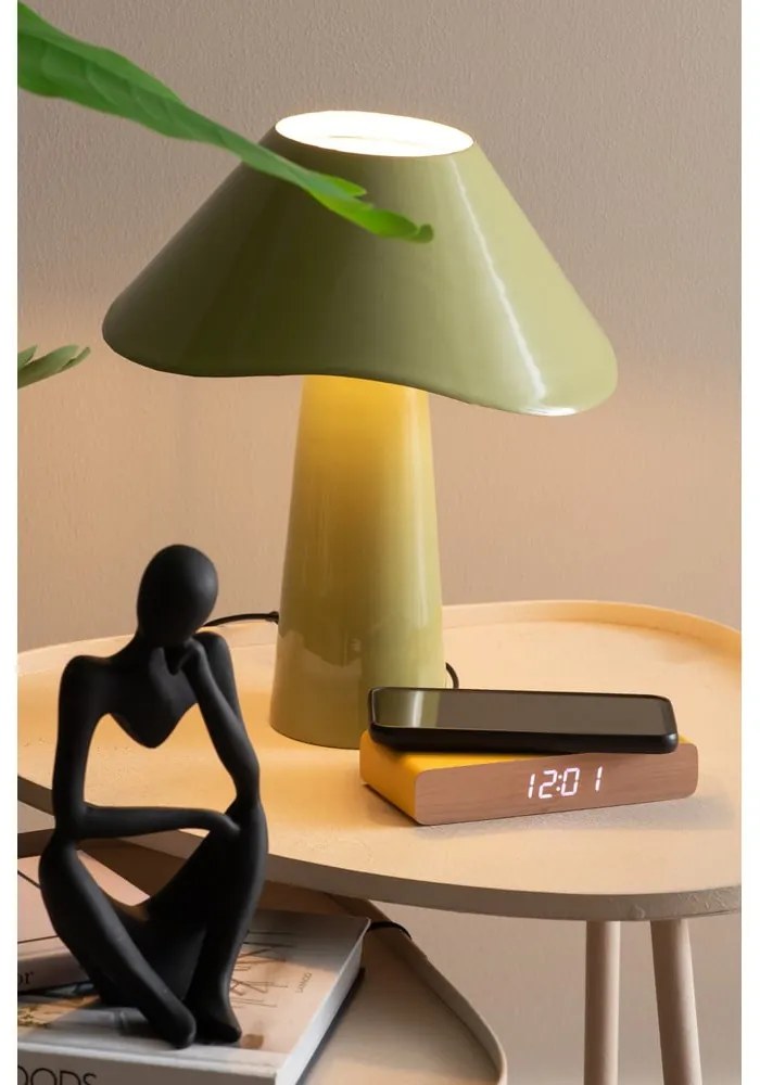 Ceas deșteptător digital cu încărcător wireless Retro Flat LED – Karlsson