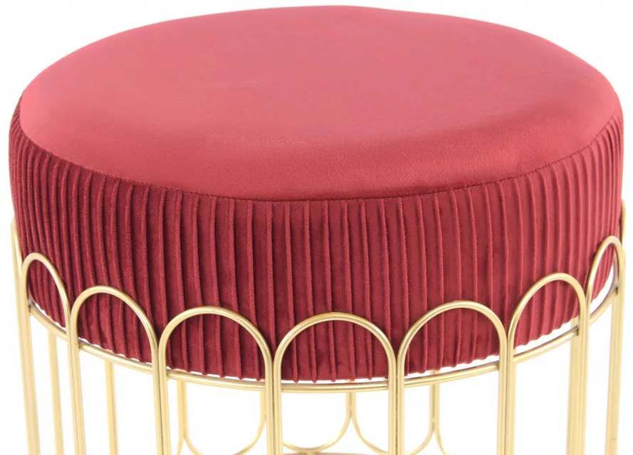Puf/ Taburet tapitat Cleopatra Bordeaux