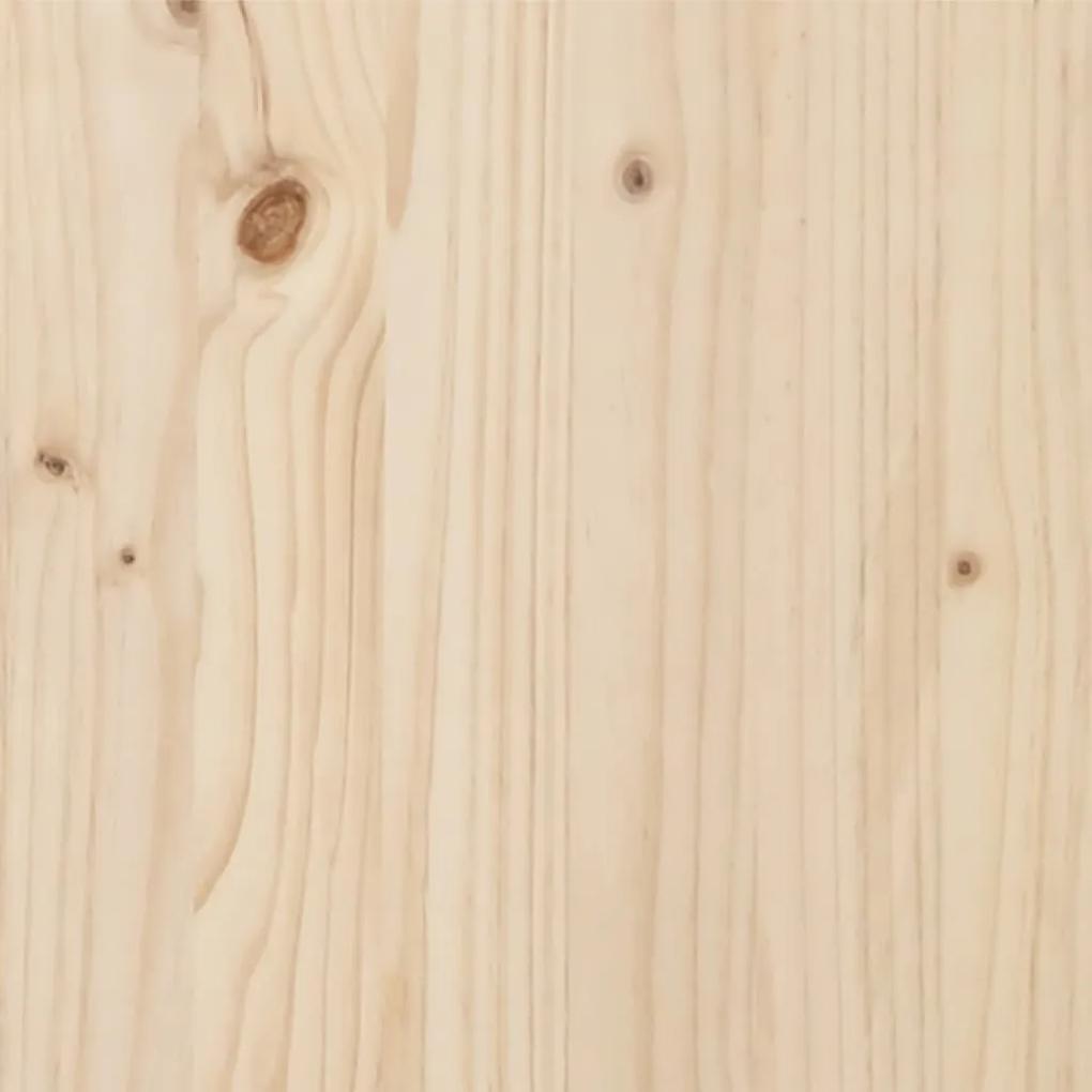 Cadru de pat 5FT King Size, 150x200 cm, lemn masiv de pin Maro, 150 x 200 cm