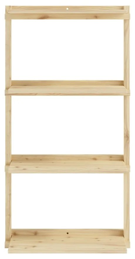 Bibliotecă de perete în culoare naturală din lemn de pin 66x127 cm Groove – Karup Design