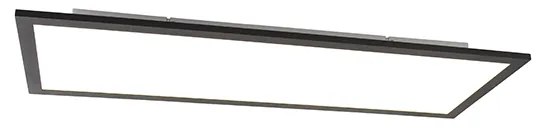 Plafoniera moderna neagra cu LED inclus 80 cm - Liv