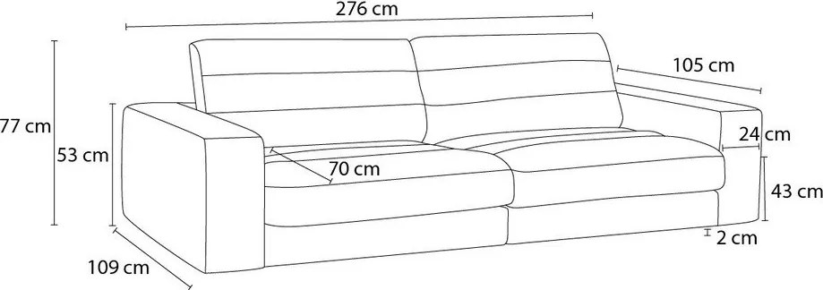 Canapea taupe cu tapițerie din catifea 276 cm Sierra – Bobochic Paris