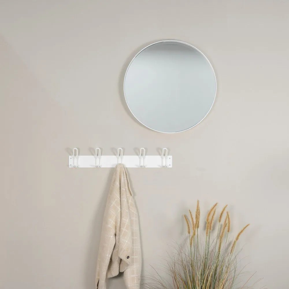 Cuier de perete alb din metal 70 cm Miles – Spinder Design