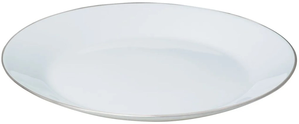 Set farfurii 18 piese alb cu detalii argintii Kinghoff KH1877
