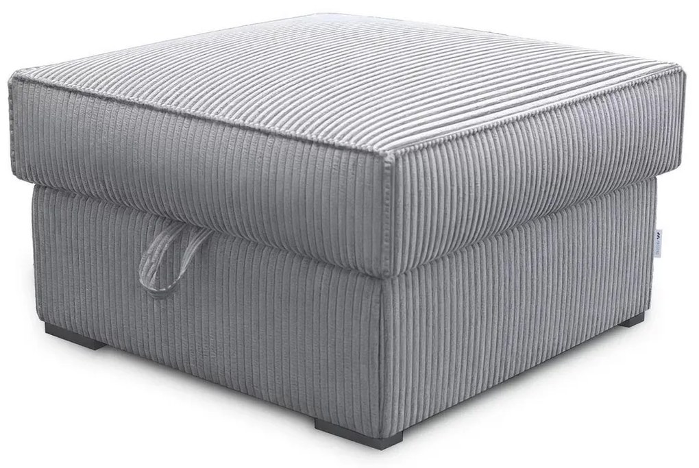 Taburet gri deschis SMART COSARO cu spatiu de depozitare 65x65 cm