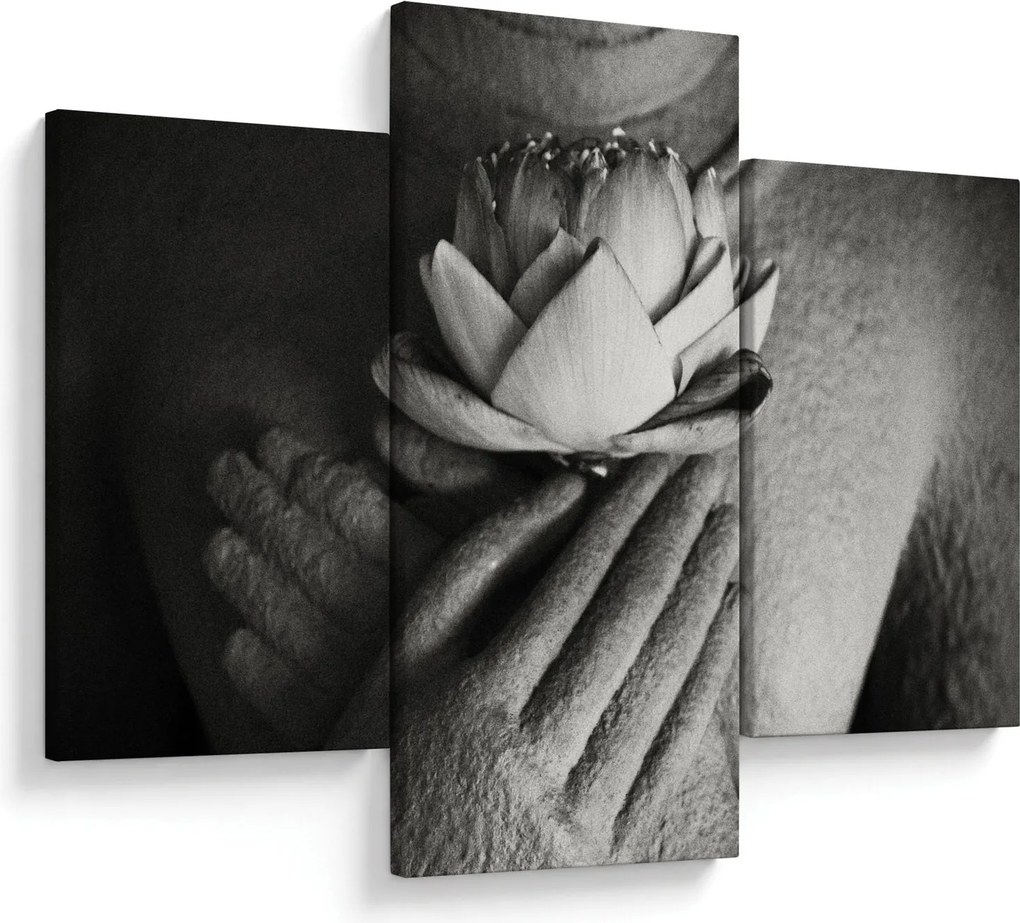 Tablou - Lotus în mâinile lui Buddha (90x60 cm)