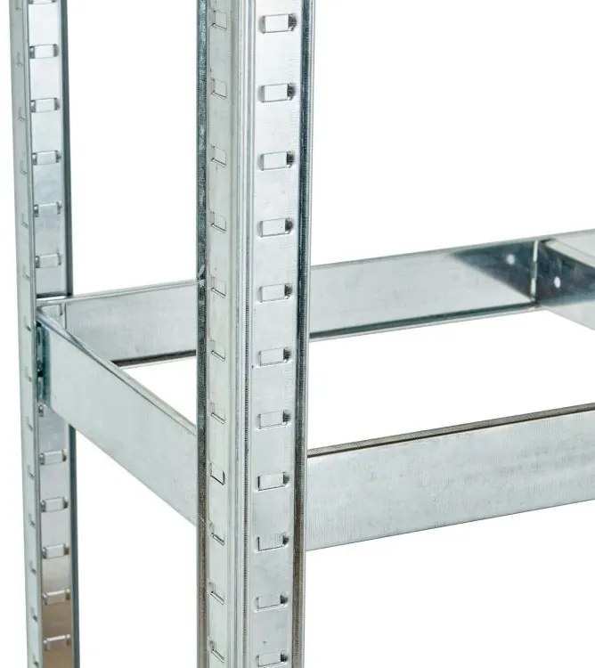 Raft metalic stabil pentru depozitare. Model cu 5 nivele 180x90x40
