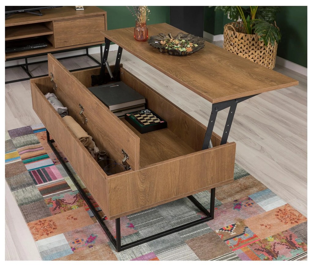 Set mobilier living Ponake 1 (nuc + negru). 1094091