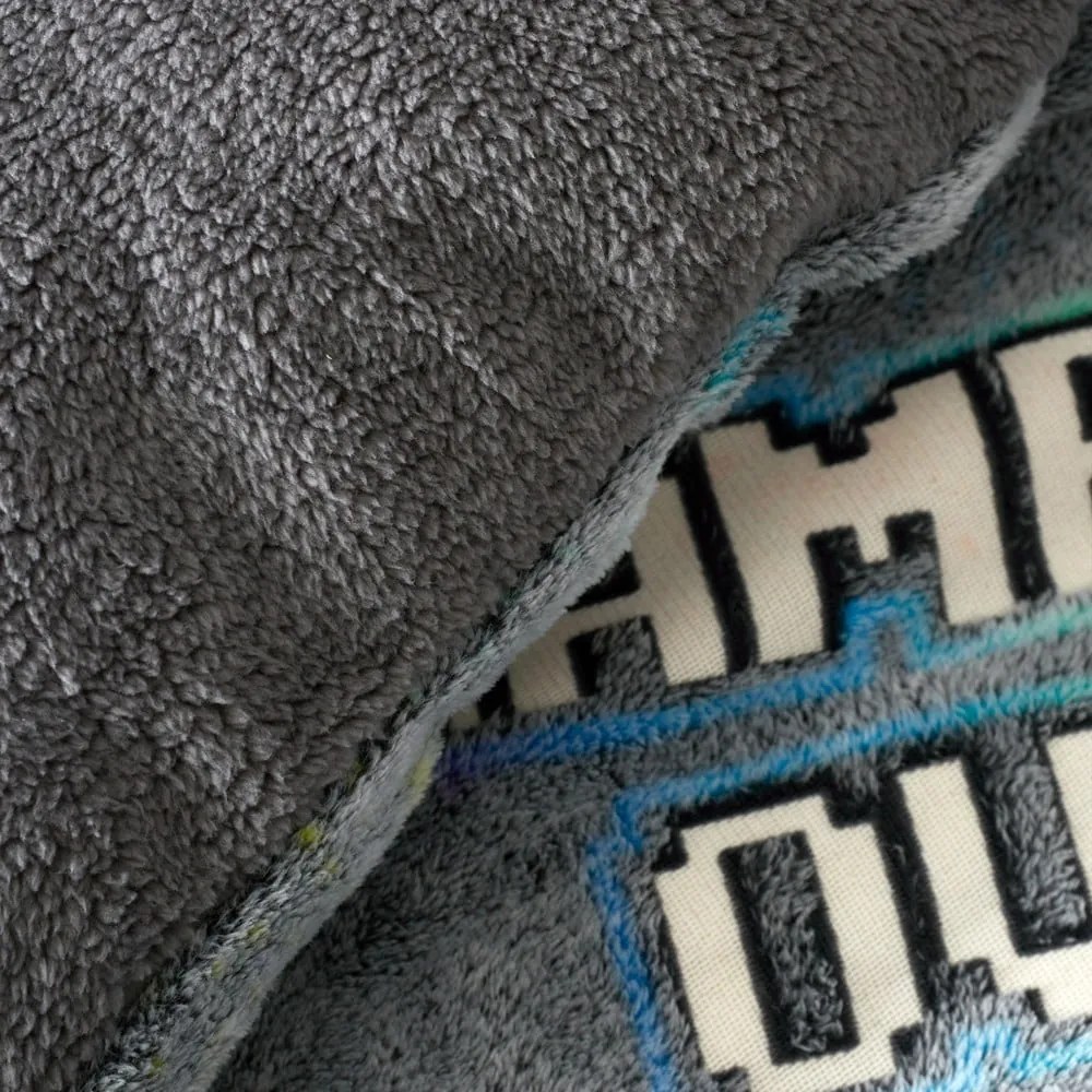 Lenjerie de pat fosforescentă pentru copii din micropluș/cocolino pentru pat dublu 200x200 cm Game Over – Catherine Lansfield