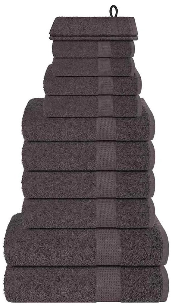 vidaXL Set prosoape 12 buc Antracit 360 g/m² 100% bumbac