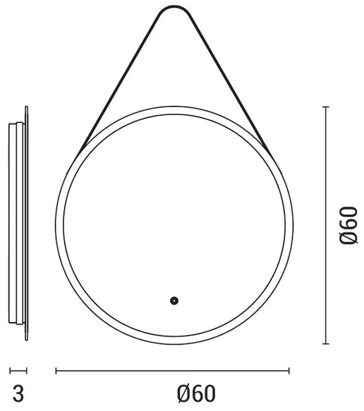 Oglindă LED retroiluminată de baie LED/20W/230V 3000/4000/6000K IP44