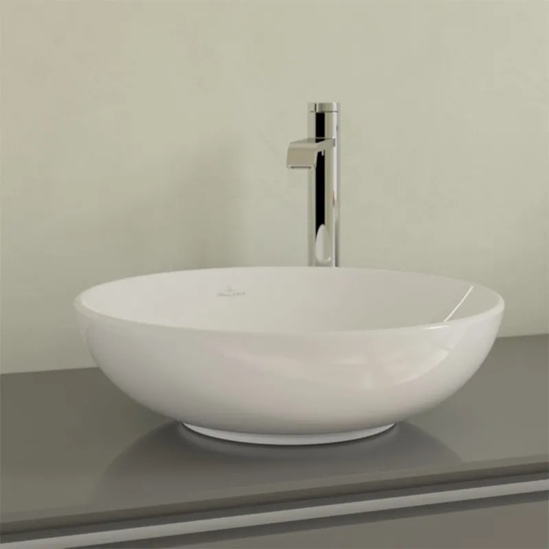 Lavoar pe blat, Villeroy & Boch, Loop & Friends, rotund, 42 cm, alb