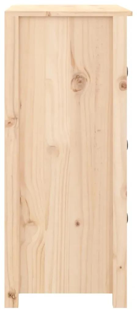 Servanta, 70x35x80 cm, lemn masiv de pin 1, Maro, Servanta cu 3 sertare