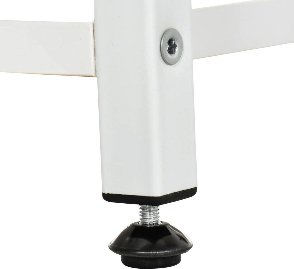 Outsunny Suport pentru flori, suport plante, 7 niveluri, pentru interior și exterior, oțel, alb, 65 x 23 x 94,5cm | Aosom Romania