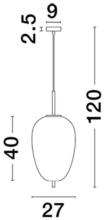 Lustra/Pendul design modern LATO D-27cm