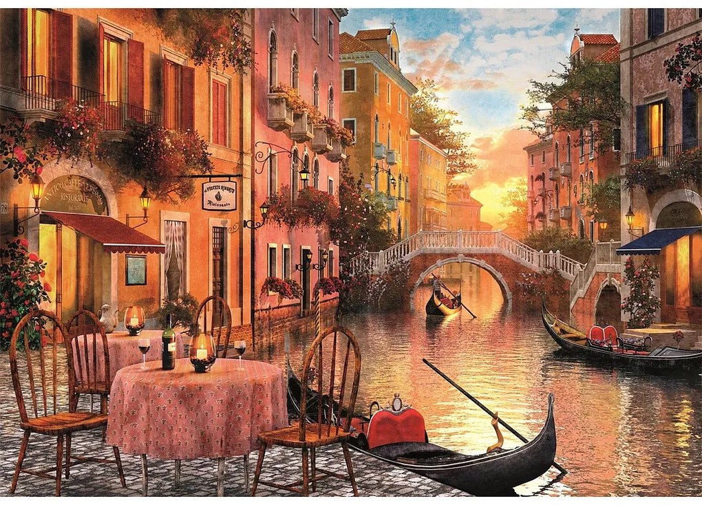 Orașe Venezia Italia puzzle compact cu 1500 piese Clementoni