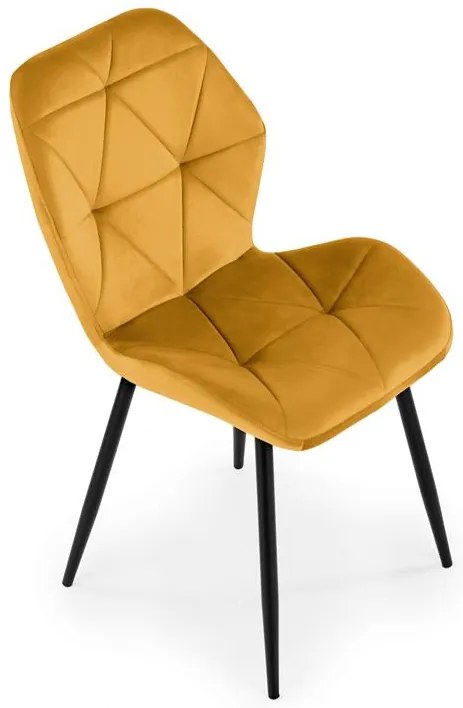 Scaun K453 velvet mustariu