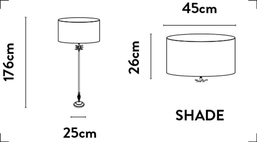 Lampadar/Lampa de podea design lux elegant Belle argintiu/gri