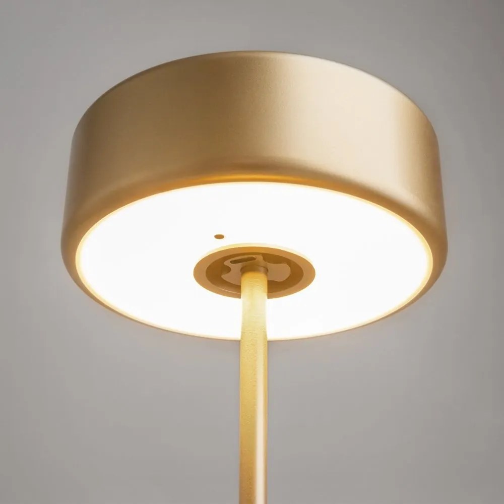 Lampa portabila cu baterii AI design auriu