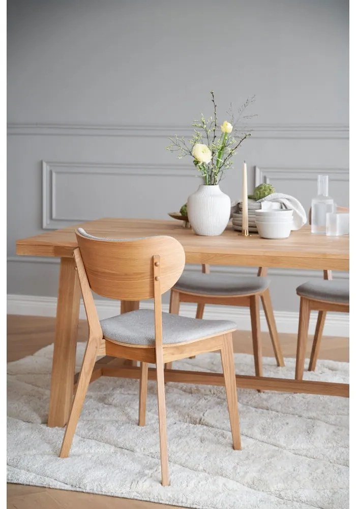 Masă de dining din lemn de stejar lustruit Rowico Brooklyn, 170 x 95 cm