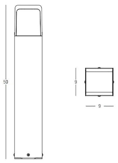 Stalp LED iluminat exterior modern IP65 Mandy H-50cm