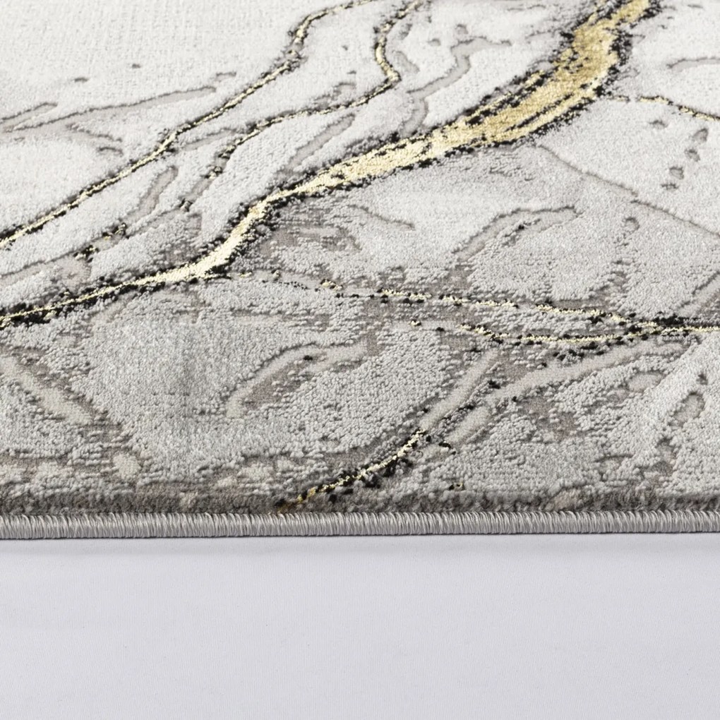 Covor Modern Living , Dormitor Dreptunghiular Marmara T159A Gri Gold (Alege dimensiunea: 100 x 200)