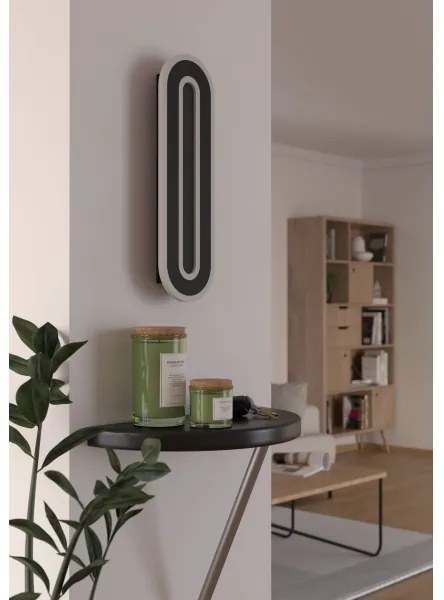 Aplică LED Eglo 901242 MACCHIONI LED/12W/230V 4000K negru