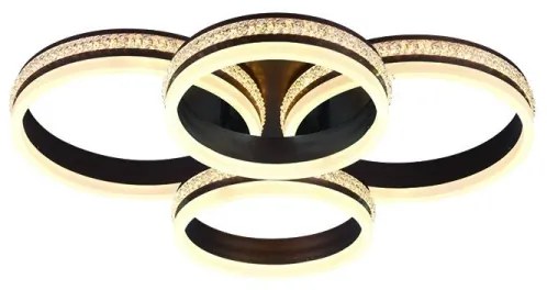 Lustră LED dimabilă, montaj aplicat pe tavan, 150W, 230V, 3000-6500K, cu telecomandă