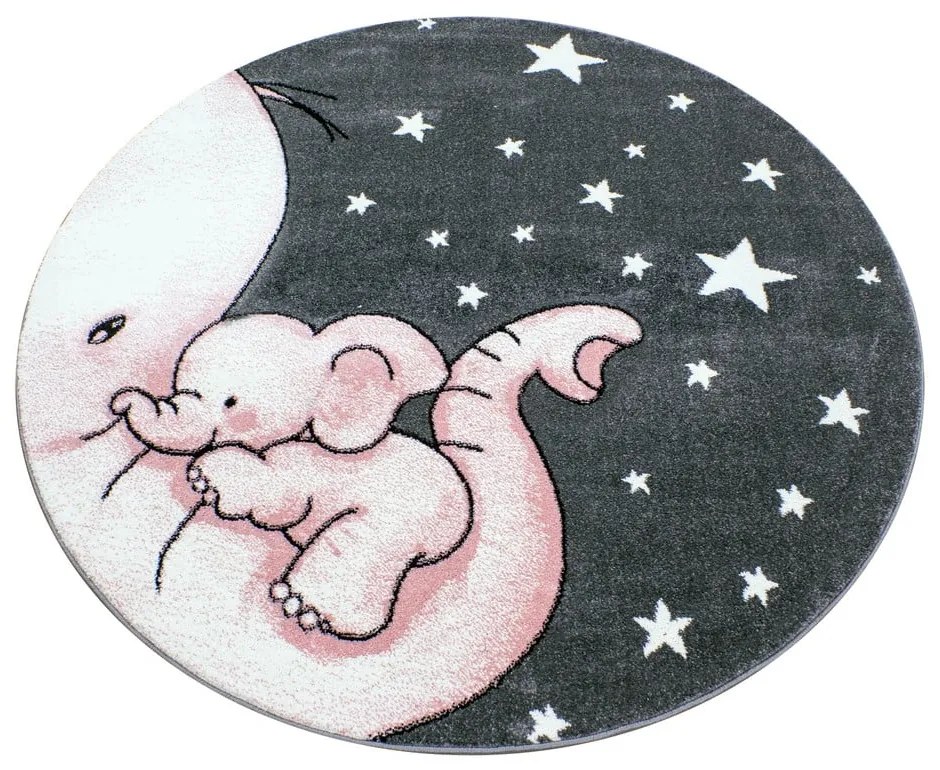 Covor pentru copii roz/gri ø 120 cm Kids – Ayyildiz Carpets