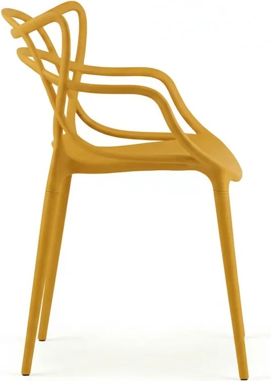 Scaun din plastic KATO mustar