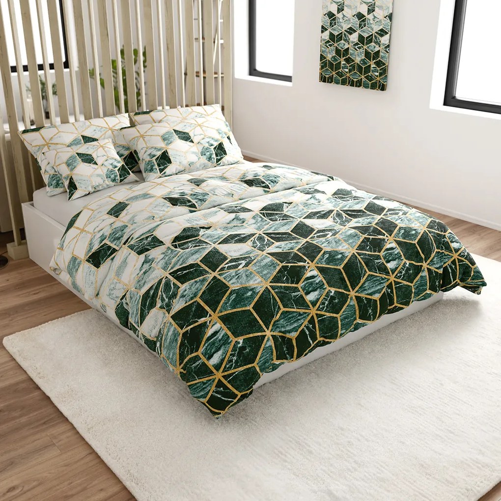 Lenjerie de pat din microfibra ATHENA verde Dimensiune lenjerie de pat: 70 x 90 cm | 140 x 220 cm