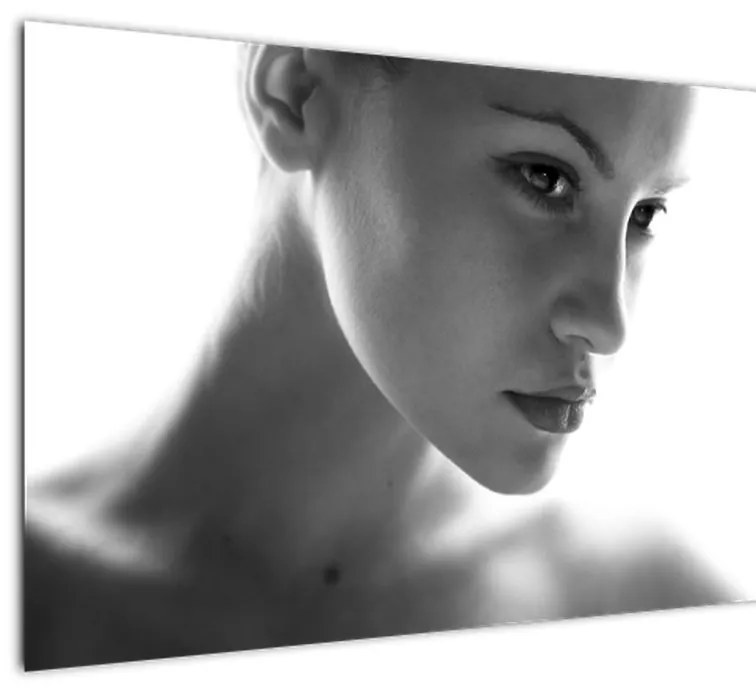 Tablou - Portretul femeii, alb- negru (120x50 cm)