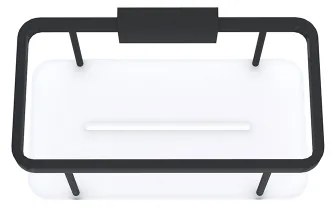 Raft de perete de duș NIMCO Ki-14015-B-90 KIBO negru mat/alb